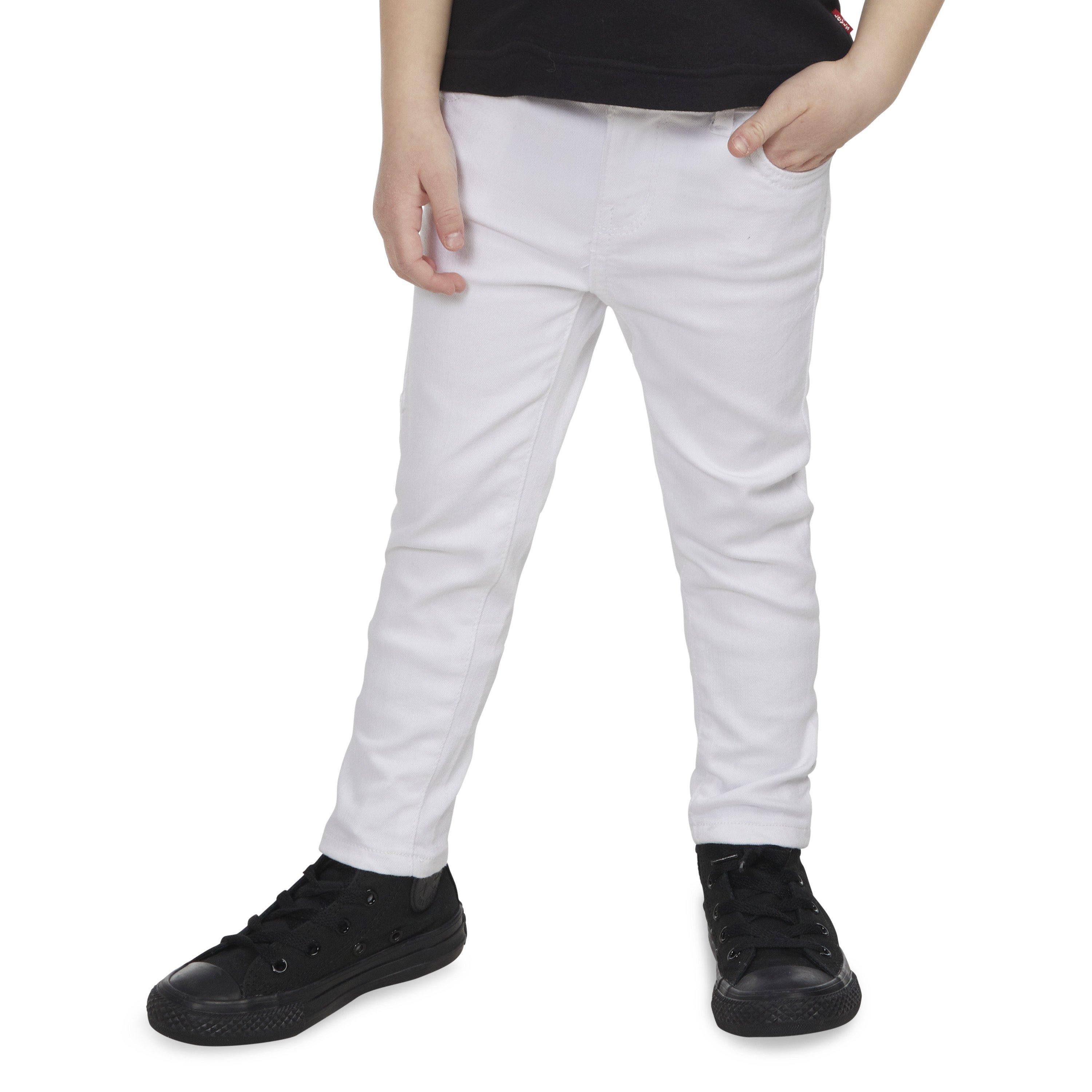 Levi's Toddler Girls' 710 Super Skinny Fit Slim White Wash Denim Jeans - WHITE